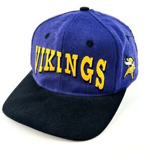 Vintage Minnesota Vikings Hat Cap SnapBack Blockhead 90’s NFL